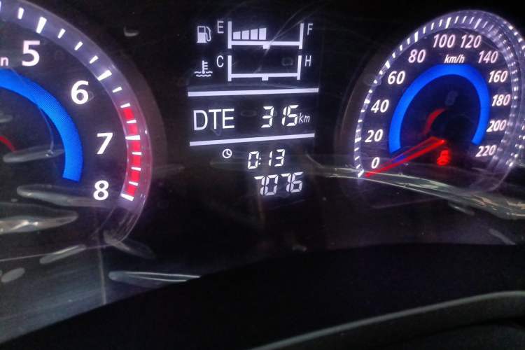 Used Zotye Z360 2017 1.5L Manual Luxury Model Odometer Close Up