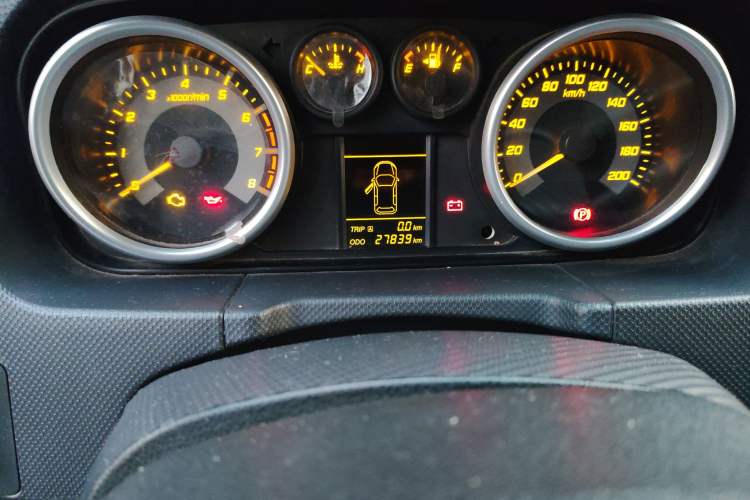 Used Zxauto C3 2014 1.5L Manual - Start-Up Version Odometer Close Up