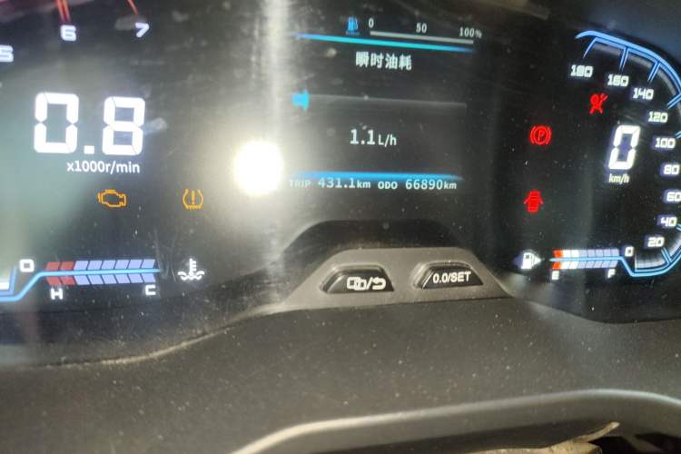 Used Zxauto Grandtiger 2020 2.5T Diesel China VI Standard Two-Wheel Drive Mid-Size Odometer Close Up